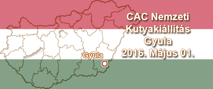 CAC Nemzeti Kutyakiállítás – Gyula – 2016. Május 01.
