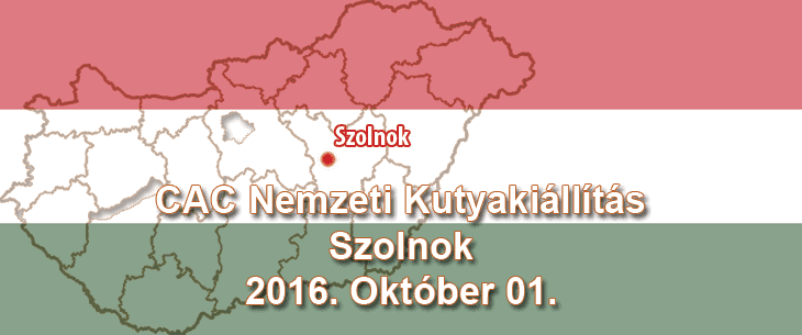 CAC Nemzeti Kutyakiállítás – Szolnok – 2016. Október 01.