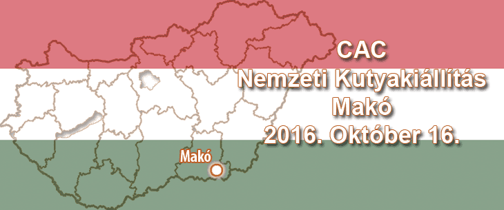 CAC Nemzeti Kutyakiállítás – Makó – 2016. Október 16.