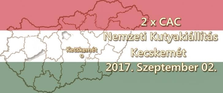 2 x CAC Nemzeti Kutyakiállítás – Kecskemét – 2017. Szeptember 02.