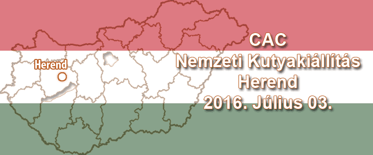 CAC Nemzeti Kutyakiállítás – Herend – 2016. Július 03.