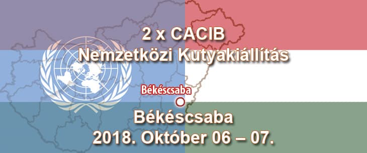 2 x CACIB Nemzetközi Kutyakiállítás – Békéscsaba – 2018. Október 06 – 07.