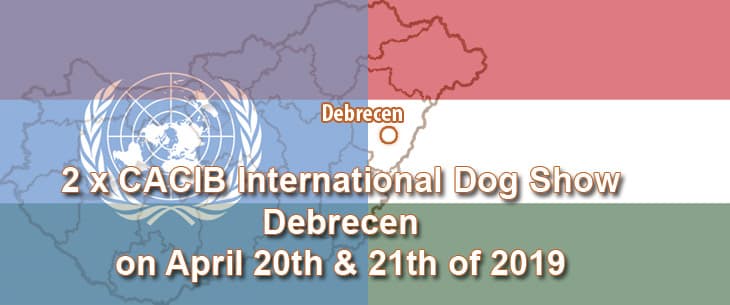 2 x CACIB International Dog Show in Debrecen on April 20th & 21st, 2019