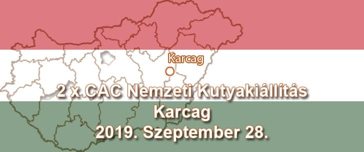 2 x CAC Nemzeti Kutyakiállítás – Karcag – 2019. Szeptember 28.